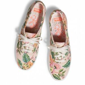 Keds X Rifle Paper Co Champion Jardin De Paris Lace up Floral Sneakers Size 10